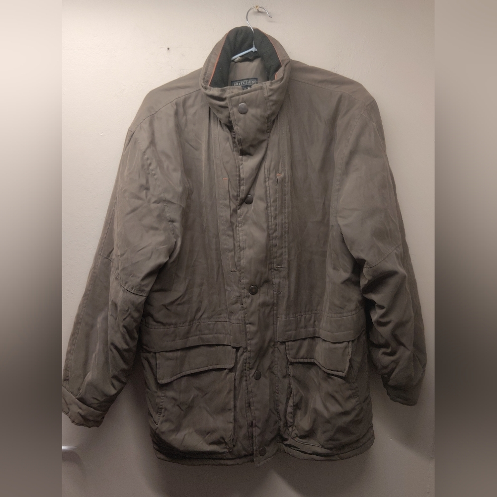 Vintage britches jacket small men's Olive green/brown chiffon suede Like